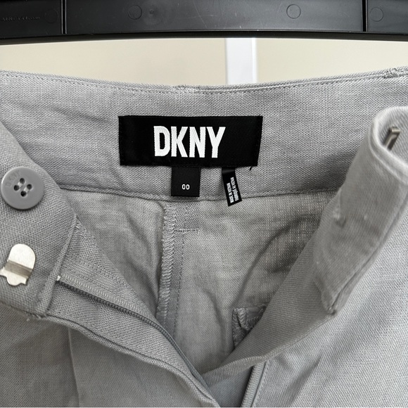 DKNY
Linen Flat Front Coordinating Pleated Trousers size 00 NWT - Picture 3 of 6